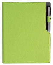 ТЕФТЕР А5 СЪС СПИРАЛА И МЯСТО ЗА ХИМИКАЛ, СВЕТЛО ЗЕЛЕН