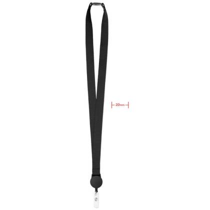 ВРЪЗКА ЗА БАДЖ ZIP LANYARD, ЧЕРНА