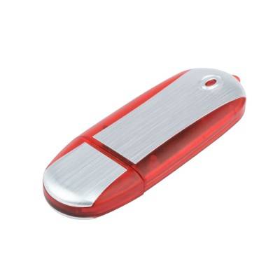 USB ФЛАШ ПАМЕТ 1004,  СРЕБРЪРНА +ЧЕРВЕНО