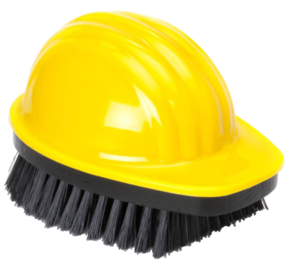 ЧЕТКА ЗА ДРЕХИ ВЪВ ФОРМАТА НА КАСКА, ЖЪЛТА