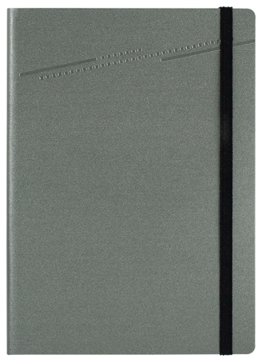 ТЕФТЕР А5 С ЛАСТИК, СИВ
