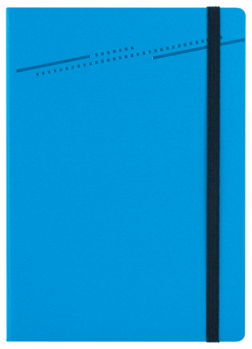 ТЕФТЕР А5 С ЛАСТИК, СВЕТЛО СИН
