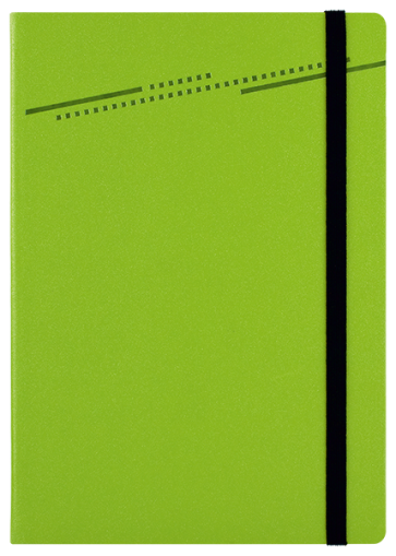 ТЕФТЕР А5 С ЛАСТИК, СВЕТЛО ЗЕЛЕН