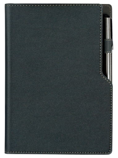 ТЕФТЕР А5 СЪС СПИРАЛА И МЯСТО ЗА ХИМИКАЛ, ЧЕРЕН