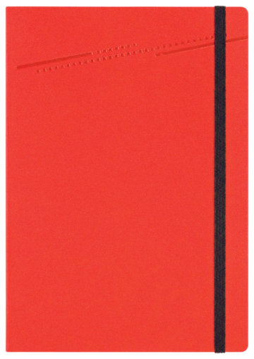 ТЕФТЕР А5 С ЛАСТИК, ЧЕРВЕН