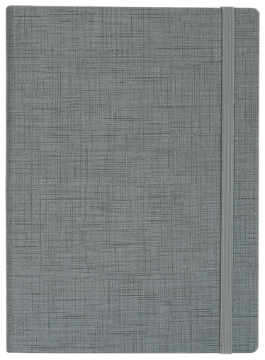 ТЕФТЕР А5 С ЛАСТИК, СИВ