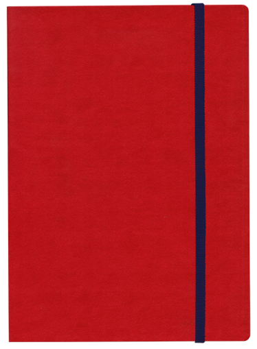 ТЕФТЕР А5 С ЛАСТИК,  ЧЕРВЕН