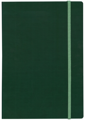 ТЕФТЕР В5 С ЛАСТИК,  ТЪМНО ЗЕЛЕН
