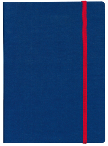 ТЕФТЕР А5 С ЛАСТИК,  СИН