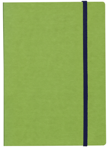 ТЕФТЕР А5 С ЛАСТИК,  СВЕТЛО ЗЕЛЕН