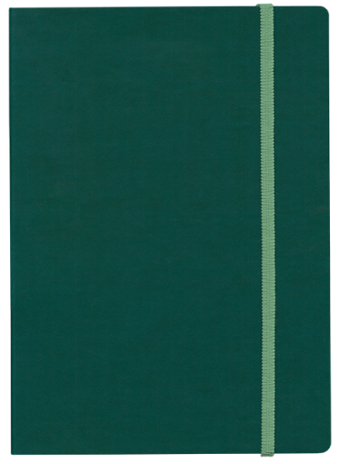 ТЕФТЕР А5 С ЛАСТИК,  ЕМЕРАЛД