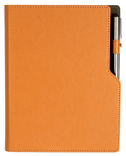 ТЕФТЕР А5 СЪС СПИРАЛА И МЯСТО ЗА ХИМИКАЛ,ОРАНЖЕВ