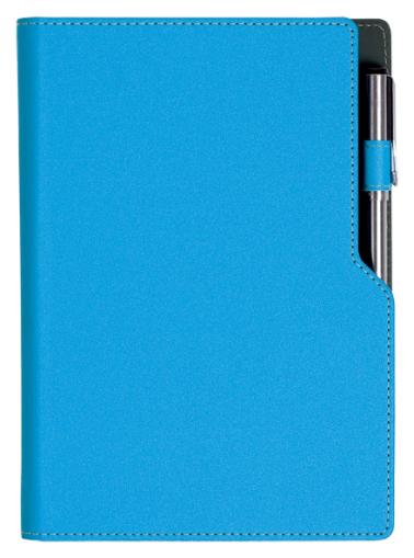 ТЕФТЕР А5 СЪС СПИРАЛА И МЯСТО ЗА ХИМИКАЛ, СВЕТЛО СИН