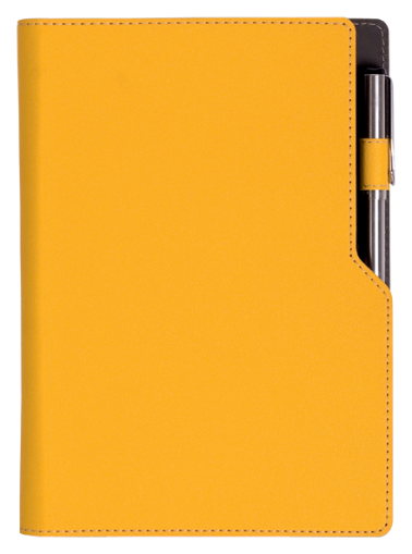 ТЕФТЕР А5 СЪС СПИРАЛА И МЯСТО ЗА ХИМИКАЛ, ЖЪЛТ