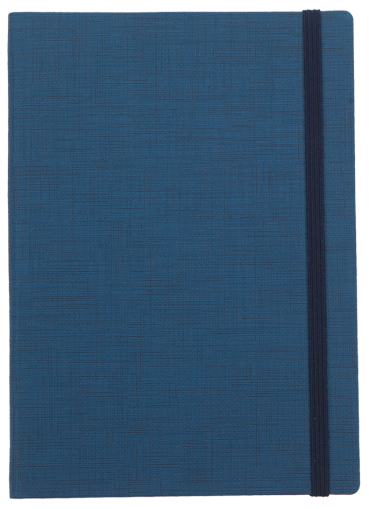 ТЕФТЕР А5 С ЛАСТИК,  СИН