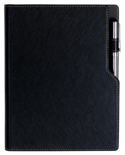 ТЕФТЕР А5 СЪС СПИРАЛА И МЯСТО ЗА ХИМИКАЛ, ЧЕРЕН