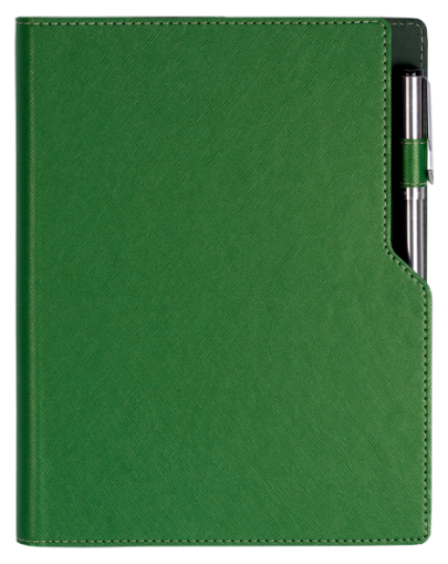 ТЕФТЕР А5 СЪС СПИРАЛА И МЯСТО ЗА ХИМИКАЛ, ТЪМНО ЗЕЛЕН