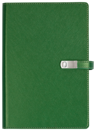 ТЕФТЕР А5 СЪС ЗАКОПЧАЛКА, ТЪМНО ЗЕЛЕН