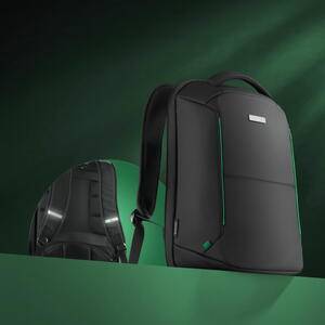 РАНИЦА ПРОТИВ КРАЖАБА XENON, СЪС ЗЕЛЕНИ ЕЛЕМЕНТИ