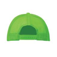 ШАПКА С 5 ПАНЕЛА BUBBLE, БЯЛА С НЕОНОВО ЗЕЛЕНО