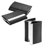 КУТИЯ ЗА ВИЗИТКИ В ЧЕРЕН ЦВЯТ - ДВОЙНА