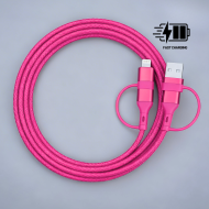 КАБЕЛ ЗА ЗАРЕЖДАНЕ И ПРЕНОС НА ДАННИ 60 W, РОЗОВ