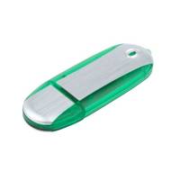 USB ФЛАШ ПАМЕТ 1004,  СРЕБРЪРНА +ЗЕЛЕНО