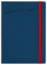 ТЕФТЕР А5 С ЛАСТИК, ТЪМНО СИН
