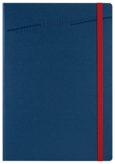 ТЕФТЕР В5 С ЛАСТИК, ТЪМНО СИН