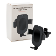 СТОЙКА ЗА ТЕЛЕФОН  С 5W БЕЗЖИЧНО ЗАРЕЖДАНЕ, ЧЕРНА