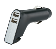 ЗАРЯДНО ЗА КОЛА С 2 ИЗХОДА, ЧУК И РЕЗАЧ ЗА КОЛАН