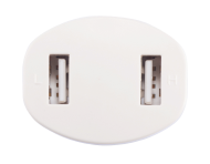 USB ЗАРЯДНО ЗА АВТОМОБИЛ С ДВА ИЗХОДА, БЯЛО