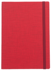 ТЕФТЕР А5 С ЛАСТИК, ЧЕРВЕН