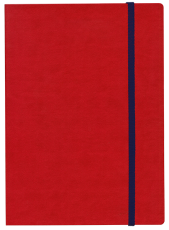 ТЕФТЕР А5 С ЛАСТИК,  ЧЕРВЕН