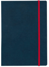 ТЕФТЕР В5 С ЛАСТИК,  ТЪМНО СИН