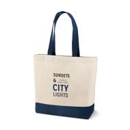 ПАМУЧНА ПЛАТНЕНА ЧАНТА 92822, НЕУТРАЛНА+СИНЬО