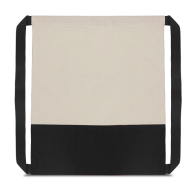 ПАМУЧНА РАНИЦА С ВРЪЗКИ 92913  НЕУТРАЛНА+ЧЕРНО