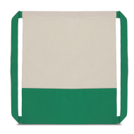 ПАМУЧНА РАНИЦА С ВРЪЗКИ 92913  НЕУТРАЛНА+ЗЕЛЕНО