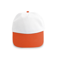 ШАПКА STEFANO, БЯЛА+ОРАНЖЕВО