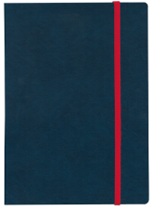 ТЕФТЕР А5 С ЛАСТИК,  ТЪМНО СИН