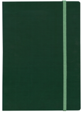 ТЕФТЕР А5 С ЛАСТИК,  ТЪМНО ЗЕЛЕН