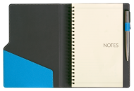 ТЕФТЕР А5 СЪС СПИРАЛА И МЯСТО ЗА ХИМИКАЛ, СВЕТЛО СИН