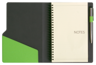ТЕФТЕР А5 СЪС СПИРАЛА И МЯСТО ЗА ХИМИКАЛ, СВЕТЛО ЗЕЛЕН