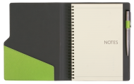 ТЕФТЕР А5 СЪС СПИРАЛА И МЯСТО ЗА ХИМИКАЛ, СВЕТЛО ЗЕЛЕН