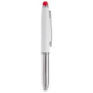 МЕТАЛНА ХИМИКАЛКА  С LED СВЕТЛИНА, БЯЛА+ЧЕРВЕНО