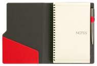 ТЕФТЕР А5 СЪС СПИРАЛА И МЯСТО ЗА ХИМИКАЛ, ЧЕРВЕН