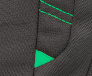 РАНИЦА ЗА ЛАПТОП CITY, ЧЕРНА СЪС ЗЕЛЕНИ ЕЛЕМЕНТИ