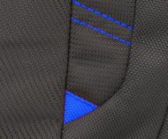 РАНИЦА ЗА ЛАПТОП CITY, ЧЕРНА СЪС СИНИ ЕЛЕМЕНТИ