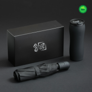 КОМПЛЕКТ СГЪВАЕМ АВТ. ЧАДЪР + ТЕРМОЧАША, ЧЕРЕН