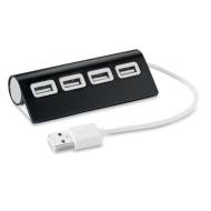 МЕТАЛЕН USB ХЪБ ALUHUB, ЧЕРЕН